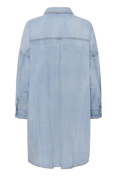 MWHilma 171 OS Shirtdress Light Blue Wash - 100045 - 10705463 Thumbnail