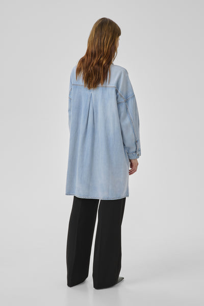 MWHilma 171 OS Shirtdress Light Blue Wash - 100045 - 10705463 Thumbnail