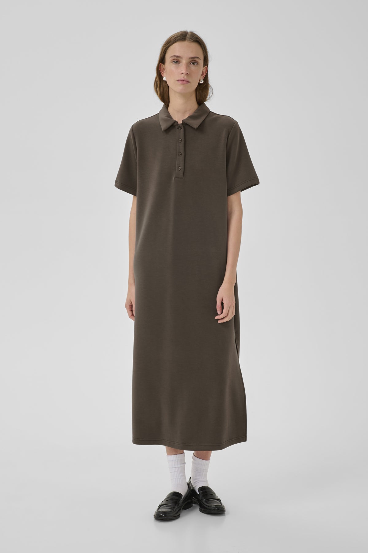 MWHelle Polo Long Dress Major Brown - 190810 - 10705471