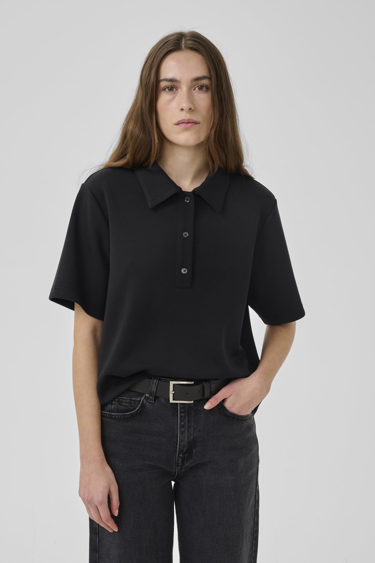 MWHelle Polo Tee Black - 100031 - 10705472
