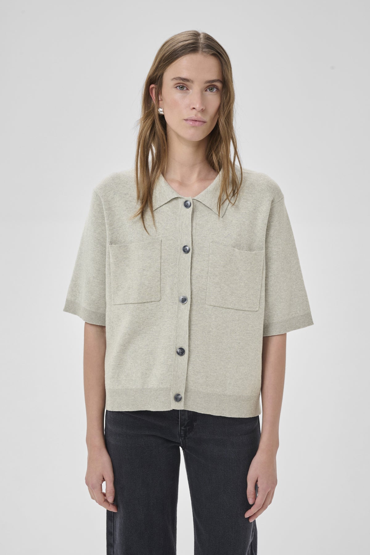 MWStino Knit Cardigan Medium Grey Melange - 109308 - 10705473