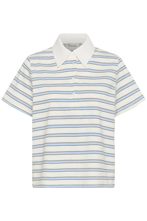 MWAsla Polo Tee Snow White Striped - 108453 - 10705474