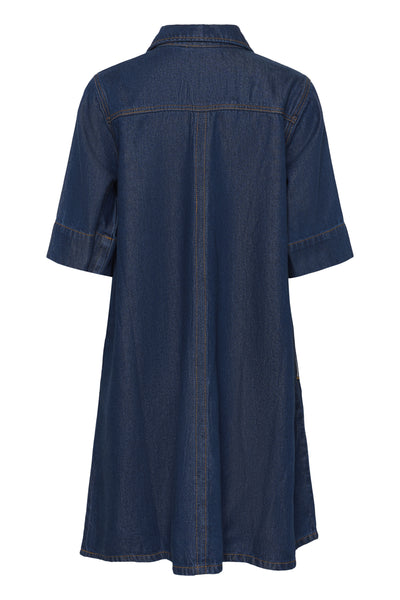 MWMalo 181 Short ZipDress Dark Blue Un-Wash - 100067 - 10705477 Thumbnail