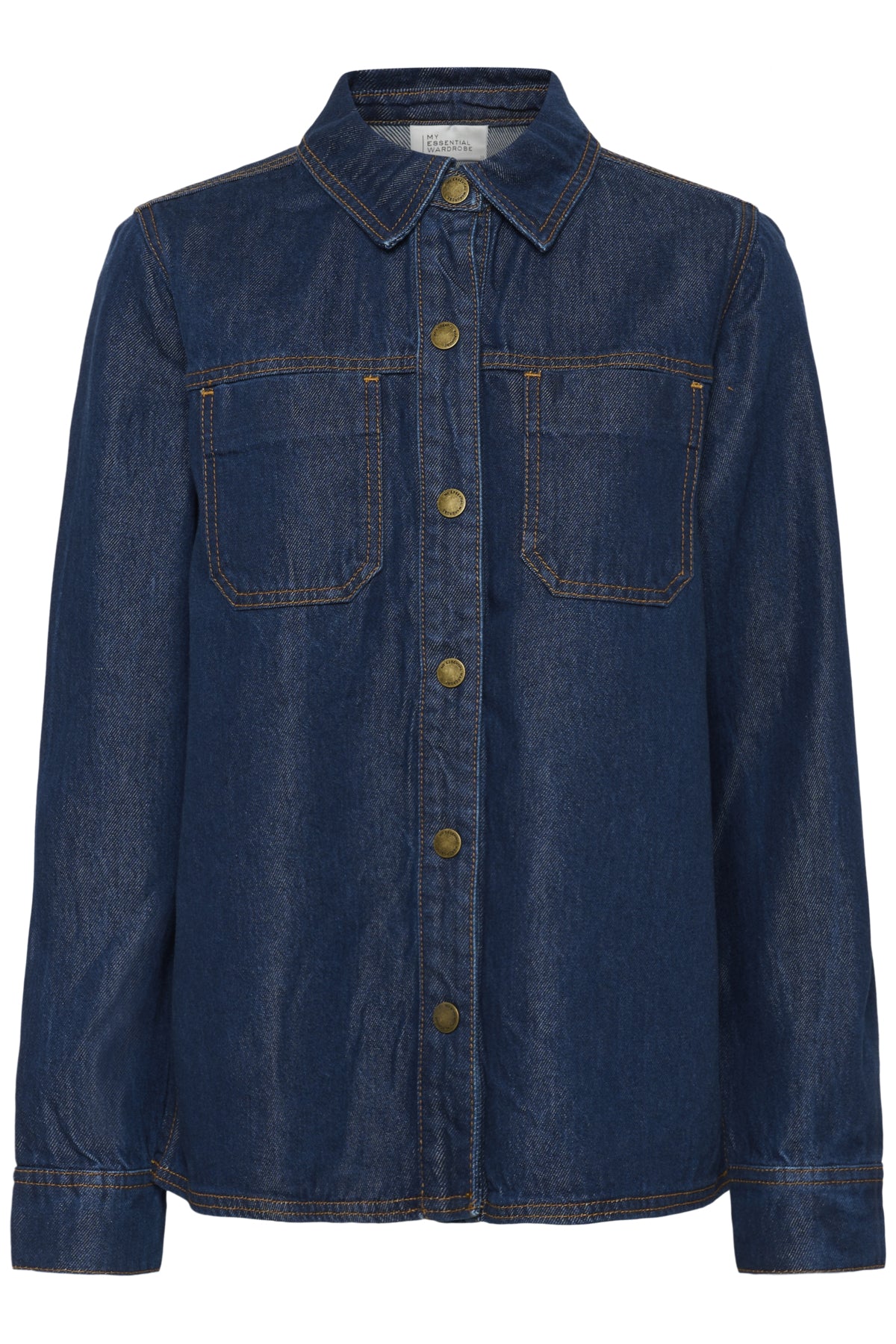 MWAnn 181 Boxy Shirt Dark Blue Un-Wash - 100067 - 10705483