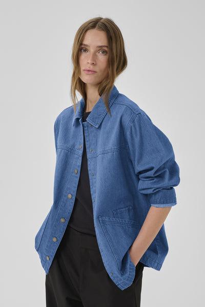 MWMola 180 Boxy Jacket Clear blue wash - 109358 - 10705485 Thumbnail