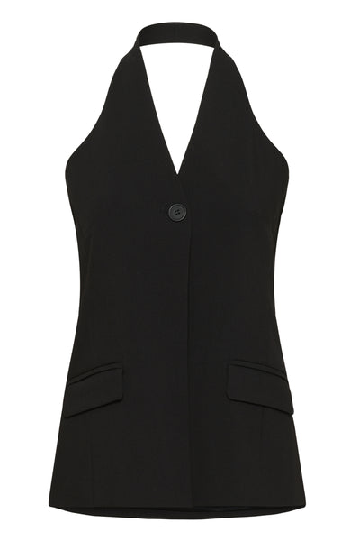 MWMilan Halterneck Vest Black - 100031 - 10705488 Thumbnail