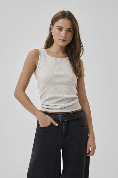 MWMandy Top Light Grey Melange - 100378 - 10705497 Thumbnail
