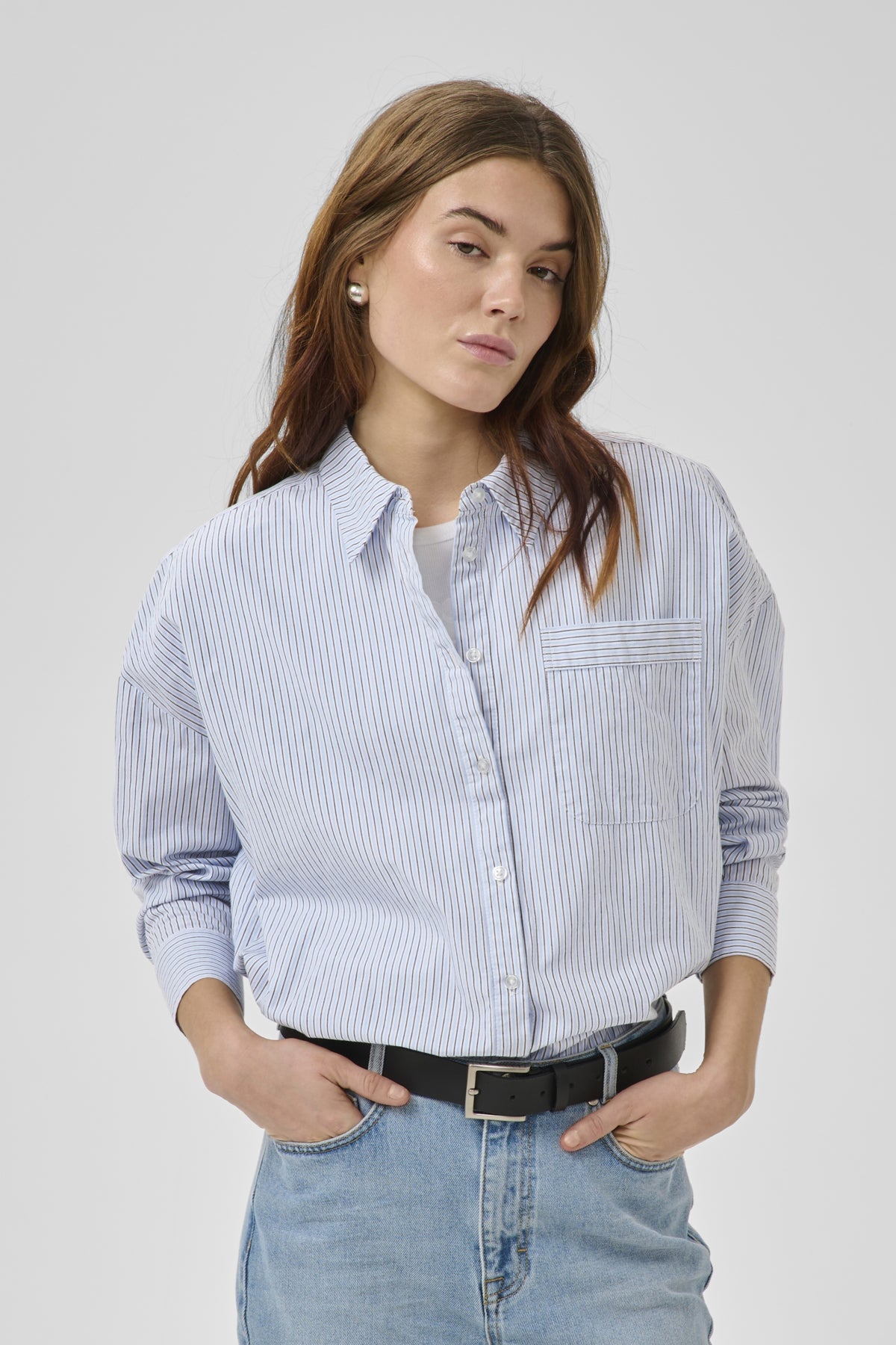 MWFeline Boxy Shirt Cashmere Blue Striped - 109266 - 10705500