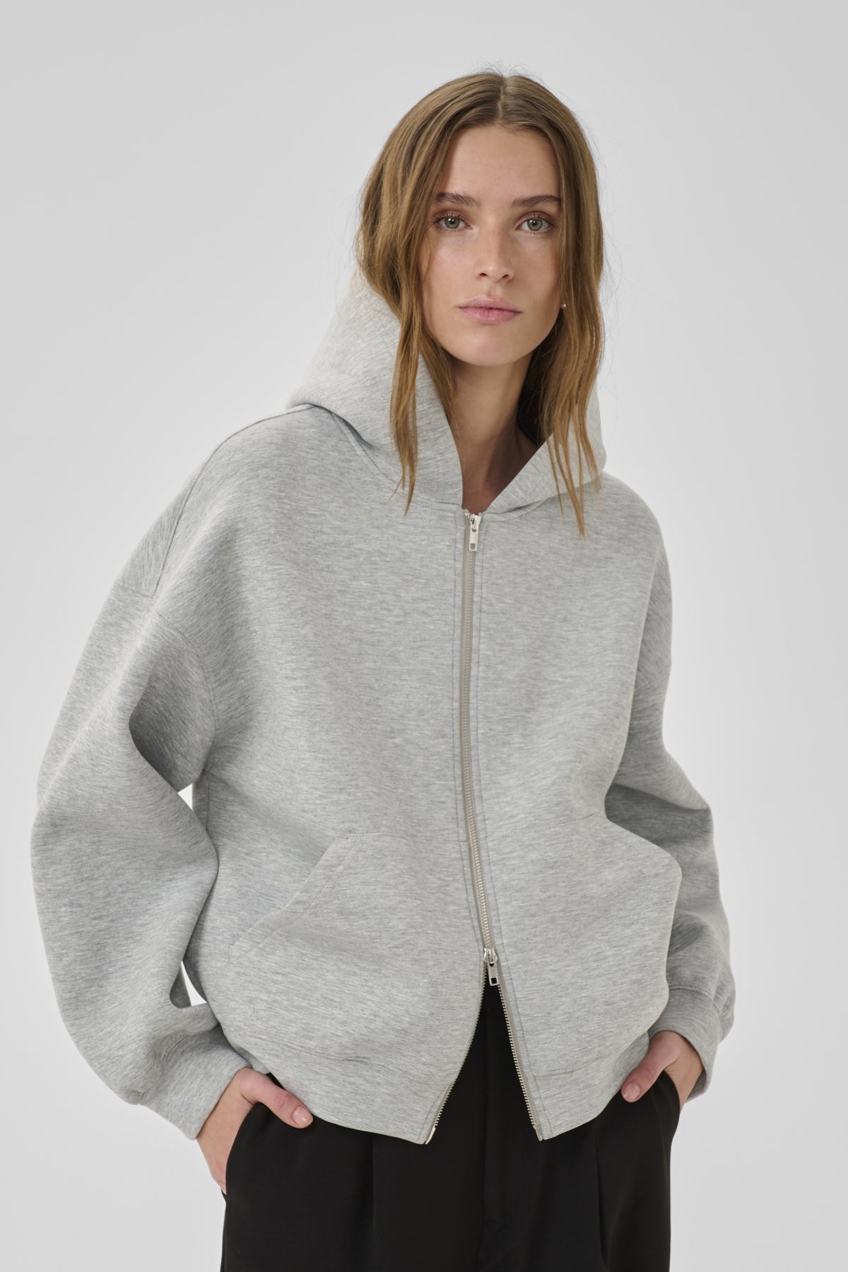 MWAsine Hoodie Light Grey Melange - 100378 - 10705509