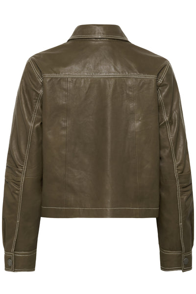 MWMateo Leather Jacket Capers - 180820 - 10705529 Thumbnail