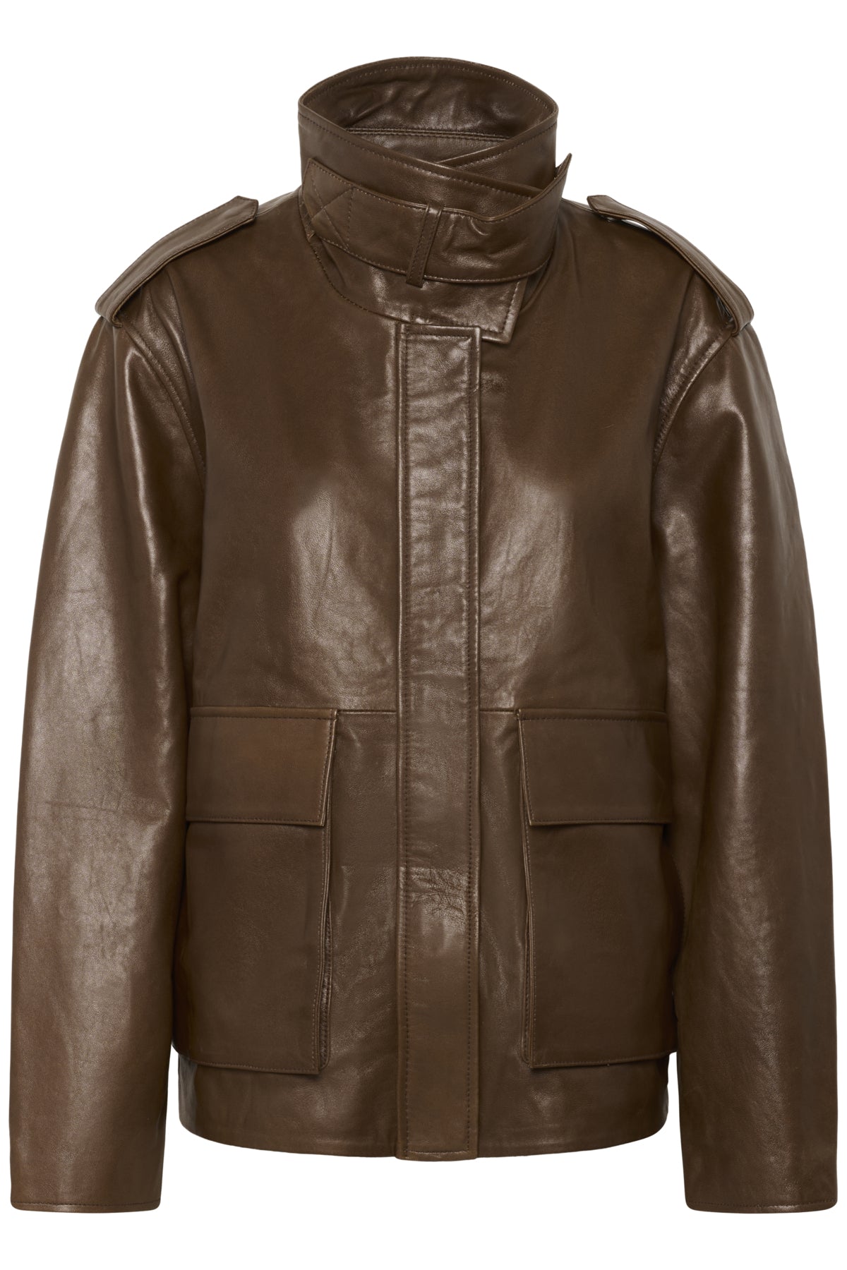 MWDina Leather Jacket Dark Brown - 109345 - 10705530