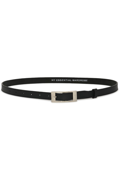 20 THE SIMPLE LEATHER BELT Black W. Silver Buckle - 10934 - 10705535 Thumbnail