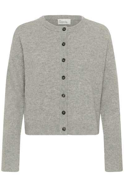 13 THE KNIT CARDIGAN Light Grey Melange - 100378 - 10705548 Thumbnail