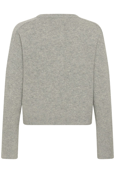 13 THE KNIT CARDIGAN Light Grey Melange - 100378 - 10705548 Thumbnail