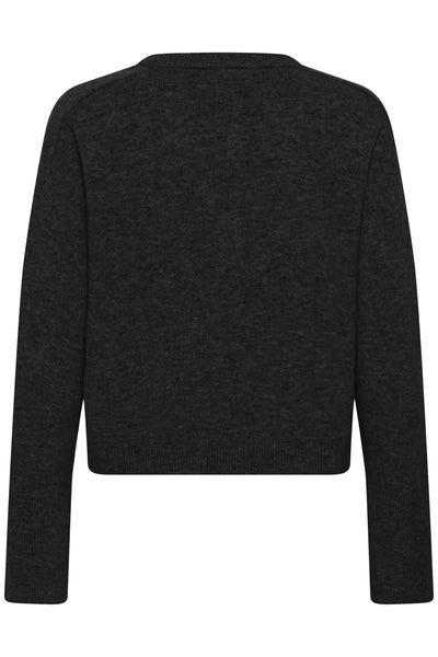 13 THE KNIT CARDIGAN Dark Grey Melange - 100379 - 10705548 Thumbnail