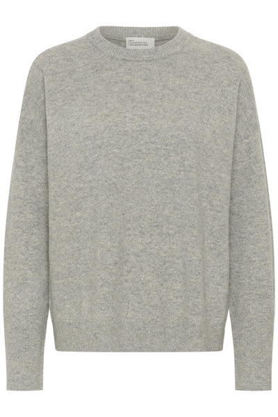 11 THE KNIT CREWNECK Light Grey Melange - 100378 - 10705549 Thumbnail