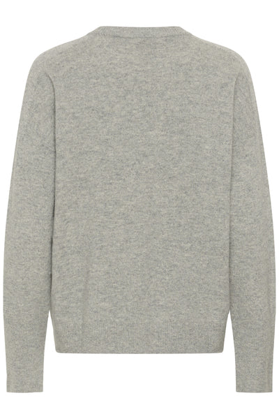 11 THE KNIT CREWNECK Light Grey Melange - 100378 - 10705549 Thumbnail