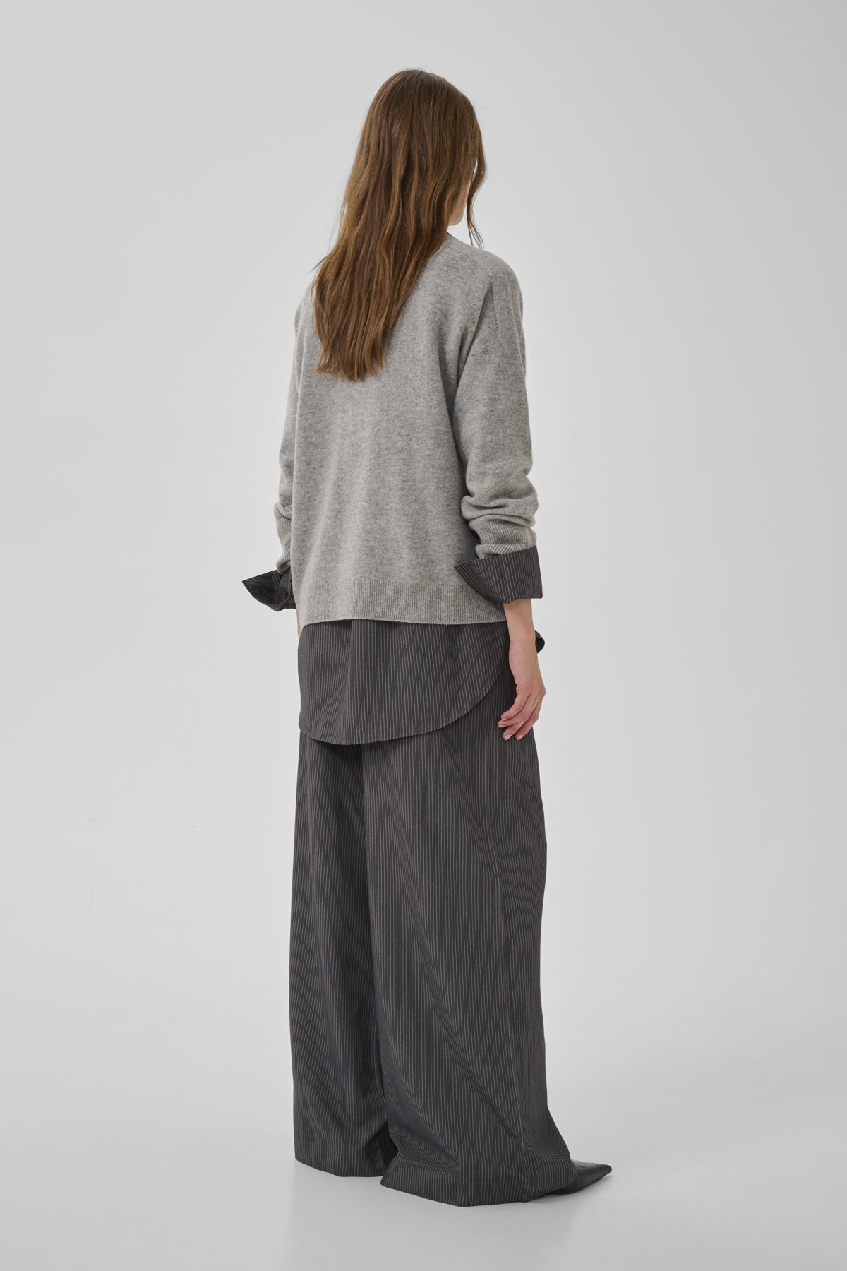 11 THE KNIT CREWNECK Light Grey Melange - 100378 - 10705549