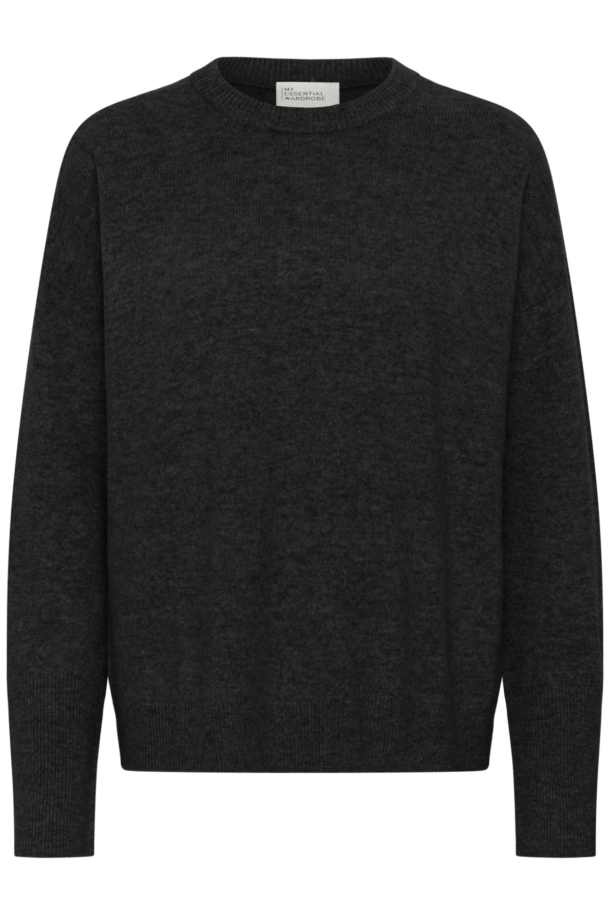 11 THE KNIT CREWNECK Dark Grey Melange - 100379 - 10705549