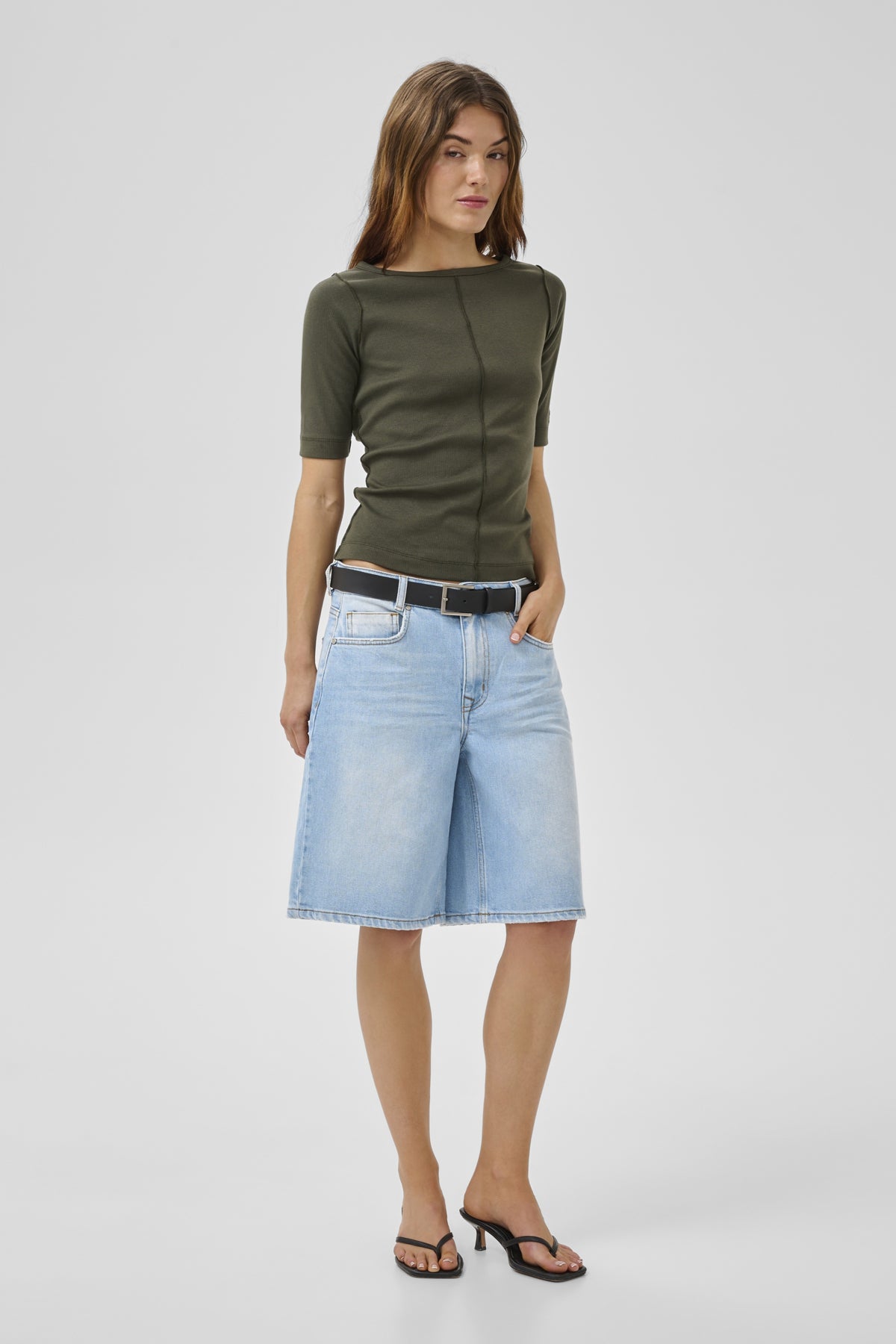 MWZita 139 High X-Wide Shorts Baby Blue Wash - 109491 - 10705565