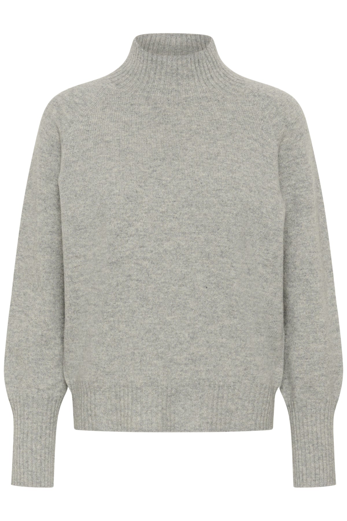 12 THE KNIT HIGH NECK Light Grey Melange - 100378 - 10705626