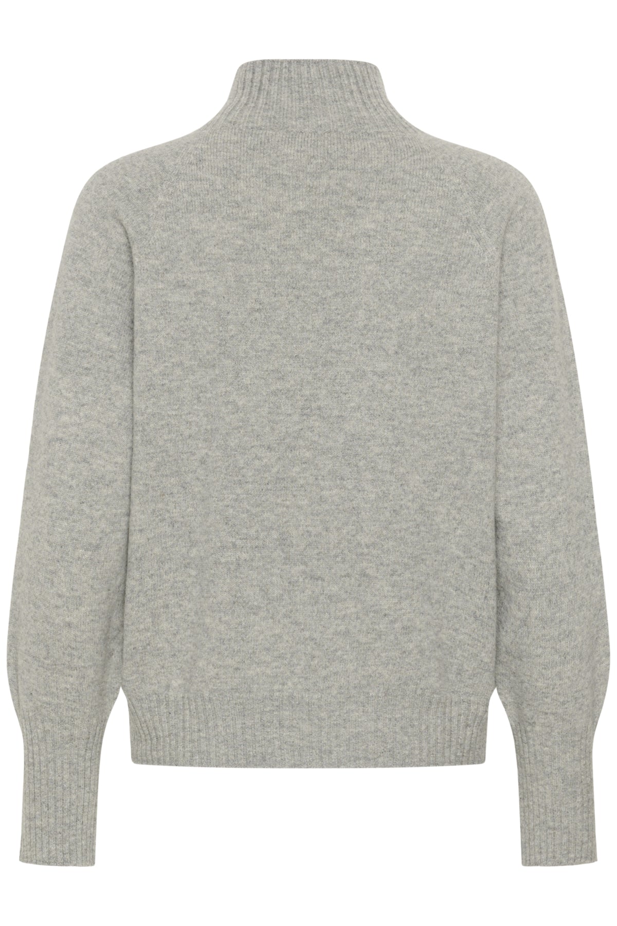 12 THE KNIT HIGH NECK Light Grey Melange - 100378 - 10705626