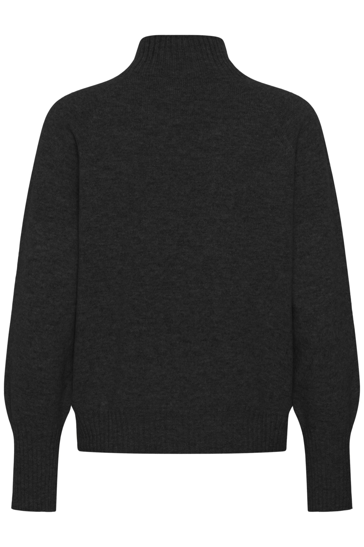 12 THE KNIT HIGH NECK Dark Grey Melange - 100379 - 10705626
