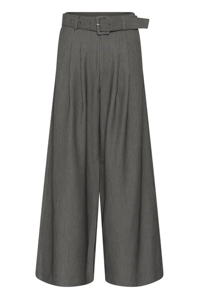 23 THE PINSTRIPED HIGH PANT Grey Melange W. Stripe - 10959 - 10705632 Thumbnail