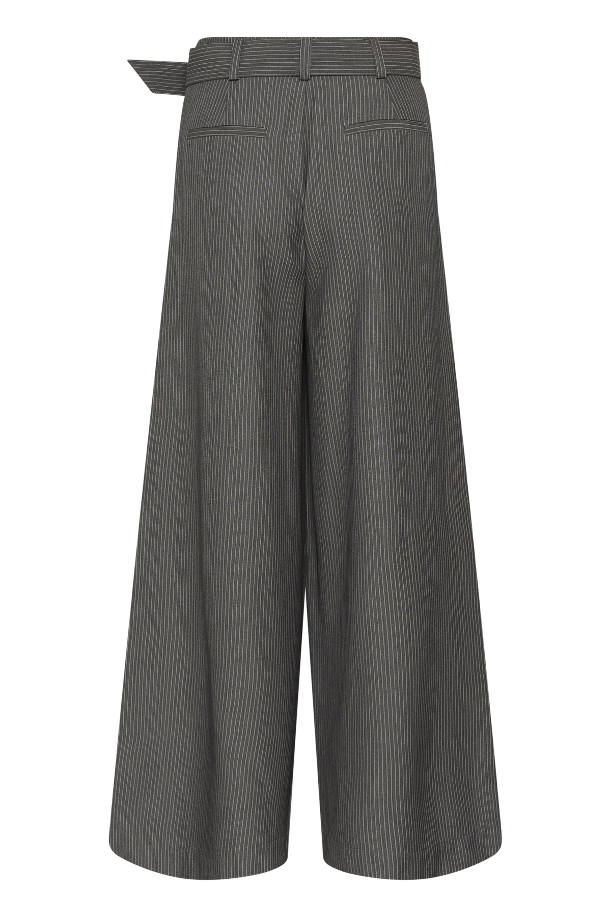 23 THE PINSTRIPED HIGH PANT Grey Melange W. Stripe - 10959 - 10705632