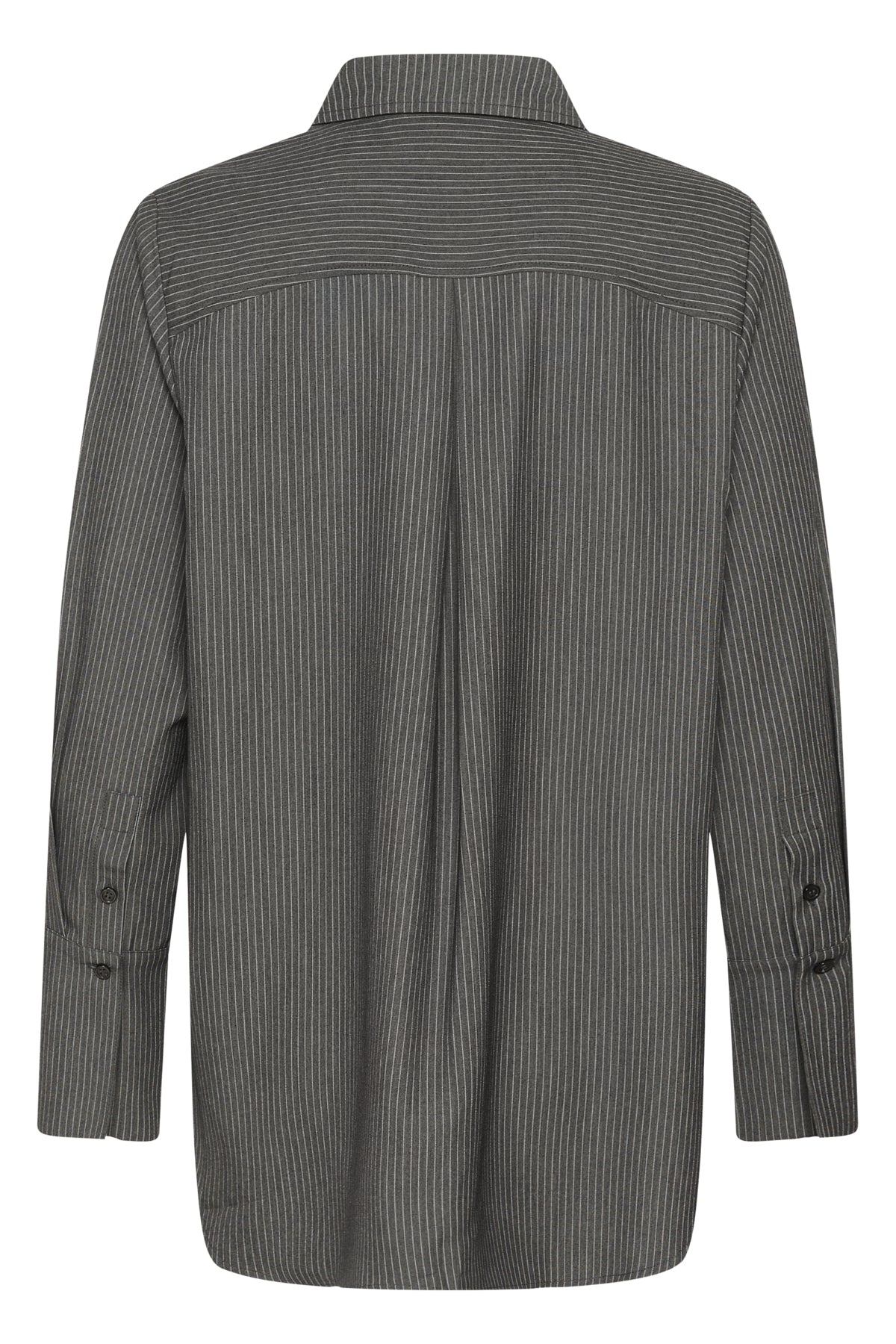 22 THE PINSTRIPED SHIRT Grey Melange W. Stripe - 10959 - 10705633