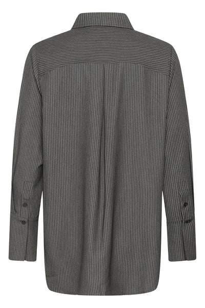 22 THE PINSTRIPED SHIRT Grey Melange W. Stripe - 10959 - 10705633 Thumbnail