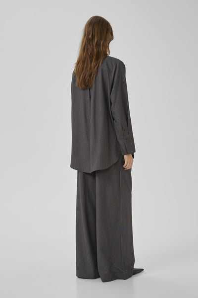 22 THE PINSTRIPED SHIRT Grey Melange W. Stripe - 10959 - 10705633 Thumbnail