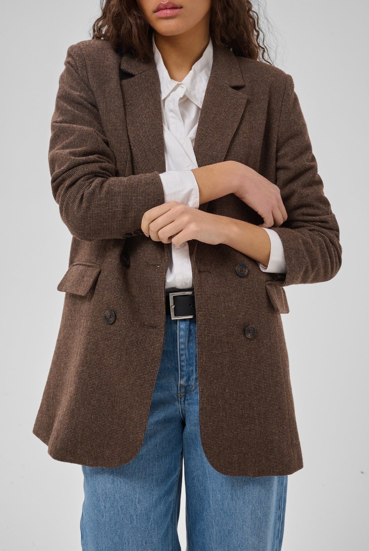 MWCleo Blazer Dark Brown Check - 109915 - 10705689