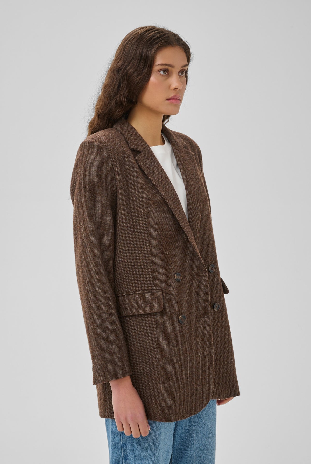 MWCleo Blazer Dark Brown Check - 109915 - 10705689