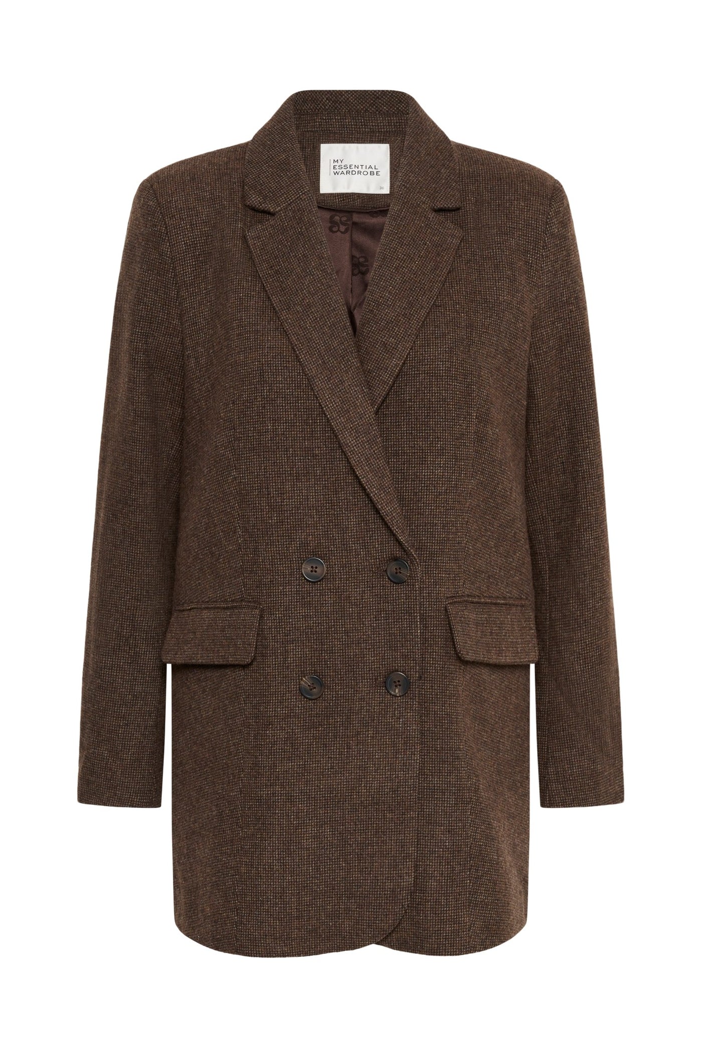 MWCleo Blazer Dark Brown Check - 109915 - 10705689