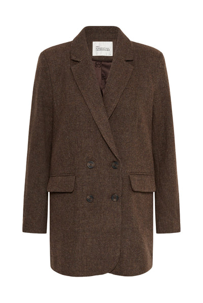 MWCleo Blazer Dark Brown Check - 109915 - 10705689 Thumbnail