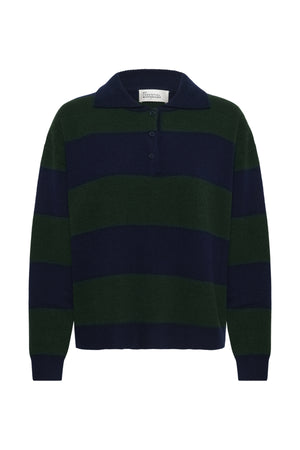 MWJola Knit Polo Pullover Douglas  W. Navy Stripe - 1100 - 10705697
