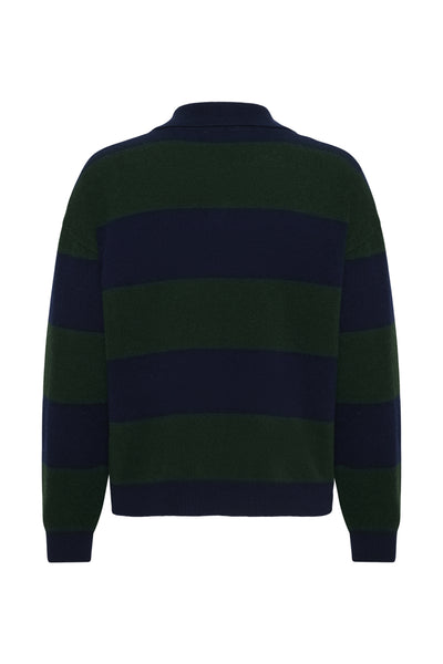 MWJola Knit Polo Pullover Douglas  W. Navy Stripe - 1100 - 10705697 Thumbnail