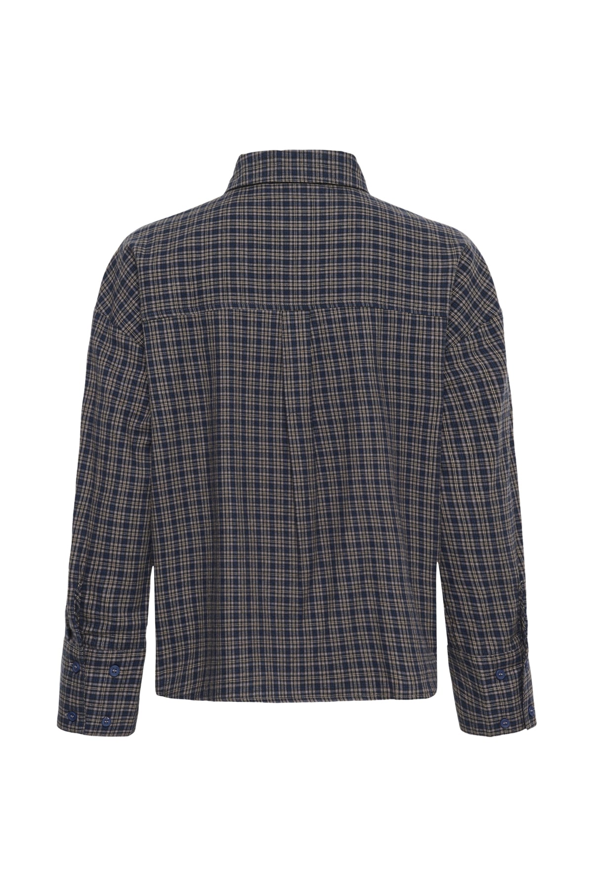 MWLennie Boxy Check Shirt Dark Sapphire Blue Check - 107 - 10705701