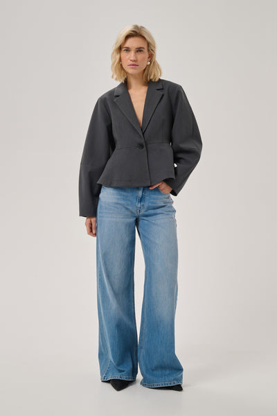 MWEvie Shaped Blazer Dark Grey Melange - 100379 - 10705705 Thumbnail
