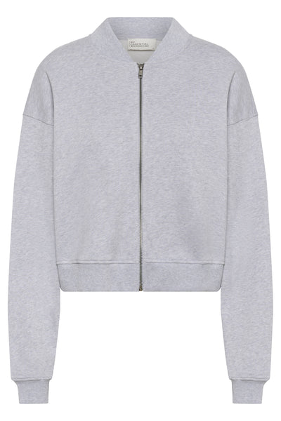 MetaMW Short Sweat Jacket Light Grey Melange - 100378 - 10705737 Thumbnail