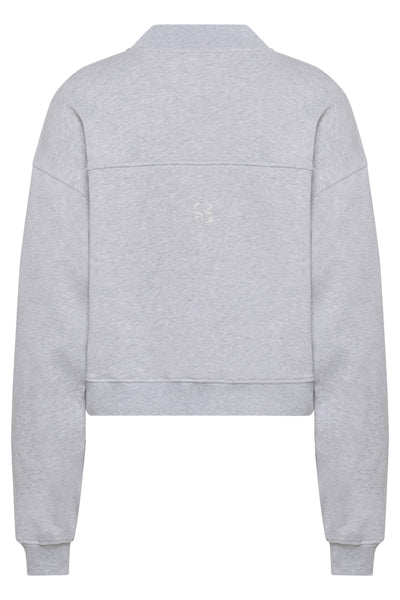 MetaMW Short Sweat Jacket Light Grey Melange - 100378 - 10705737 Thumbnail