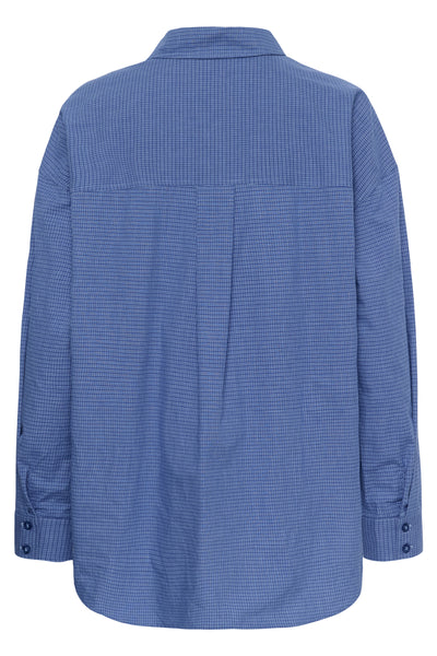 MWIlse Boxy Shirt Clear Blue Check - 109861 - 10705802 Thumbnail