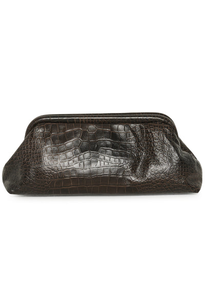 MWElijah Leather Clutch Two Toned brown Croco - 100021 - 10705815 Thumbnail