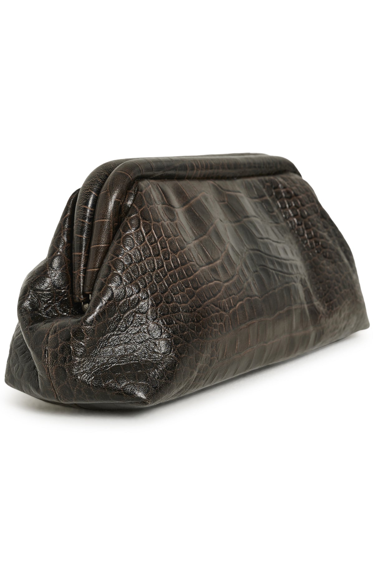 MWElijah Leather Clutch Two Toned brown Croco - 100021 - 10705815