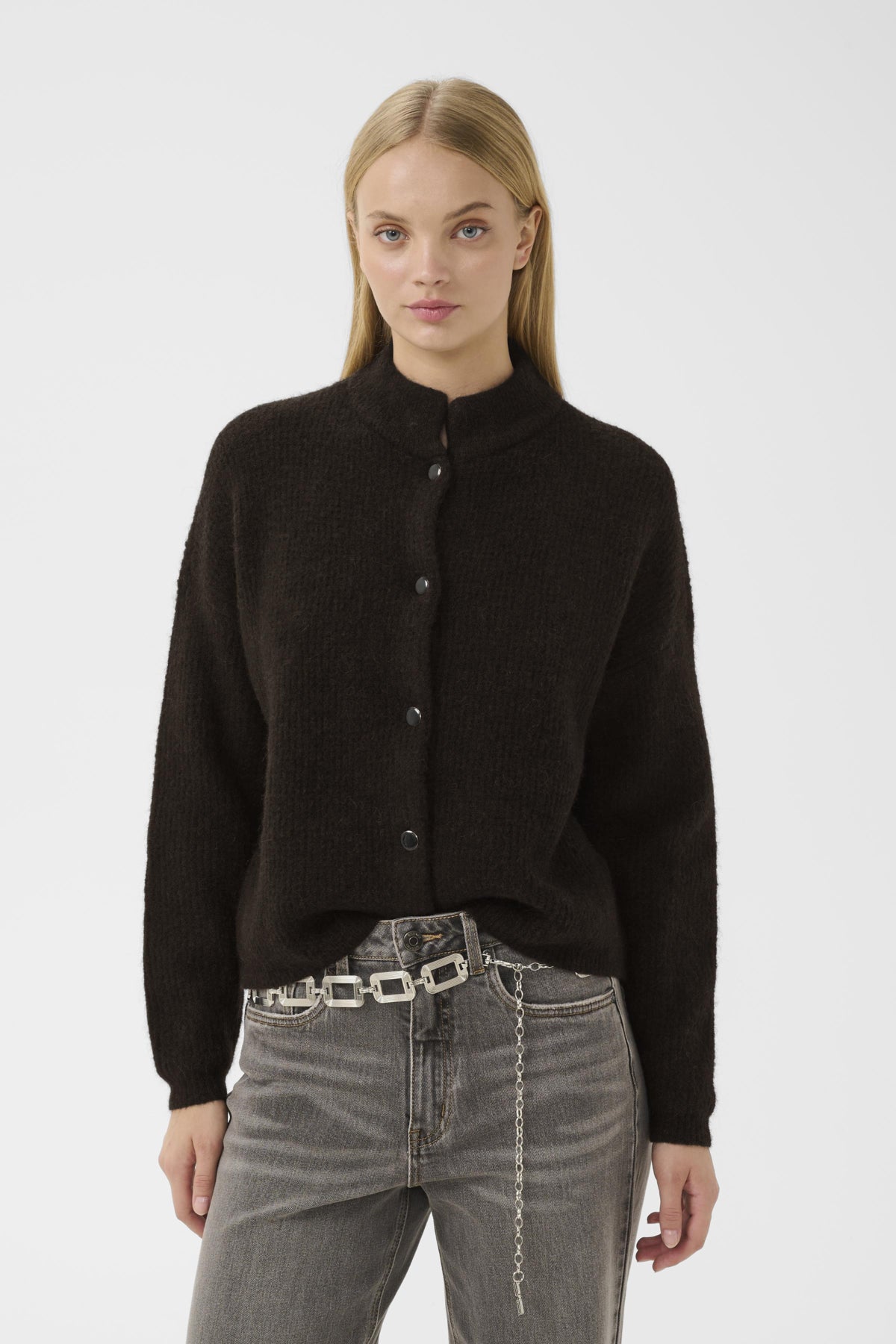 AlphaGZ short cardigan NOOS Ganache Melange - 1910181 - 10905931