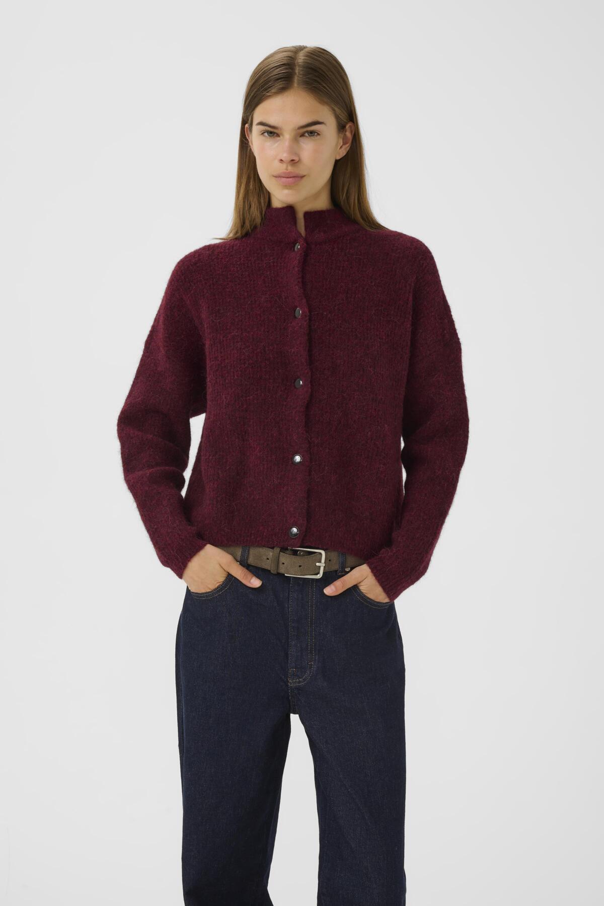 AlphaGZ short cardigan Blood Red mélange - 10906463