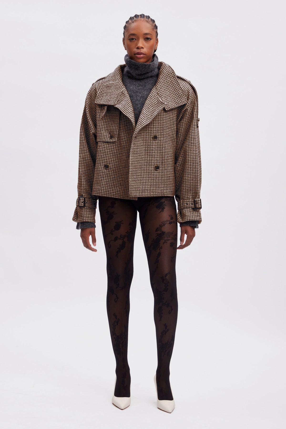 AvicGZ jacket Brown/black houndstooth - 10908182