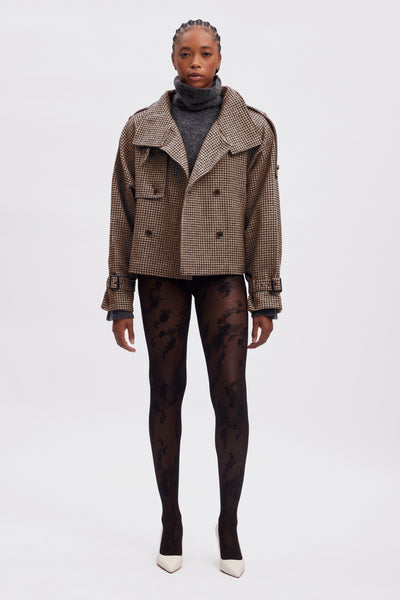 AvicGZ jacket Brown/black houndstooth - 10908182 Thumbnail