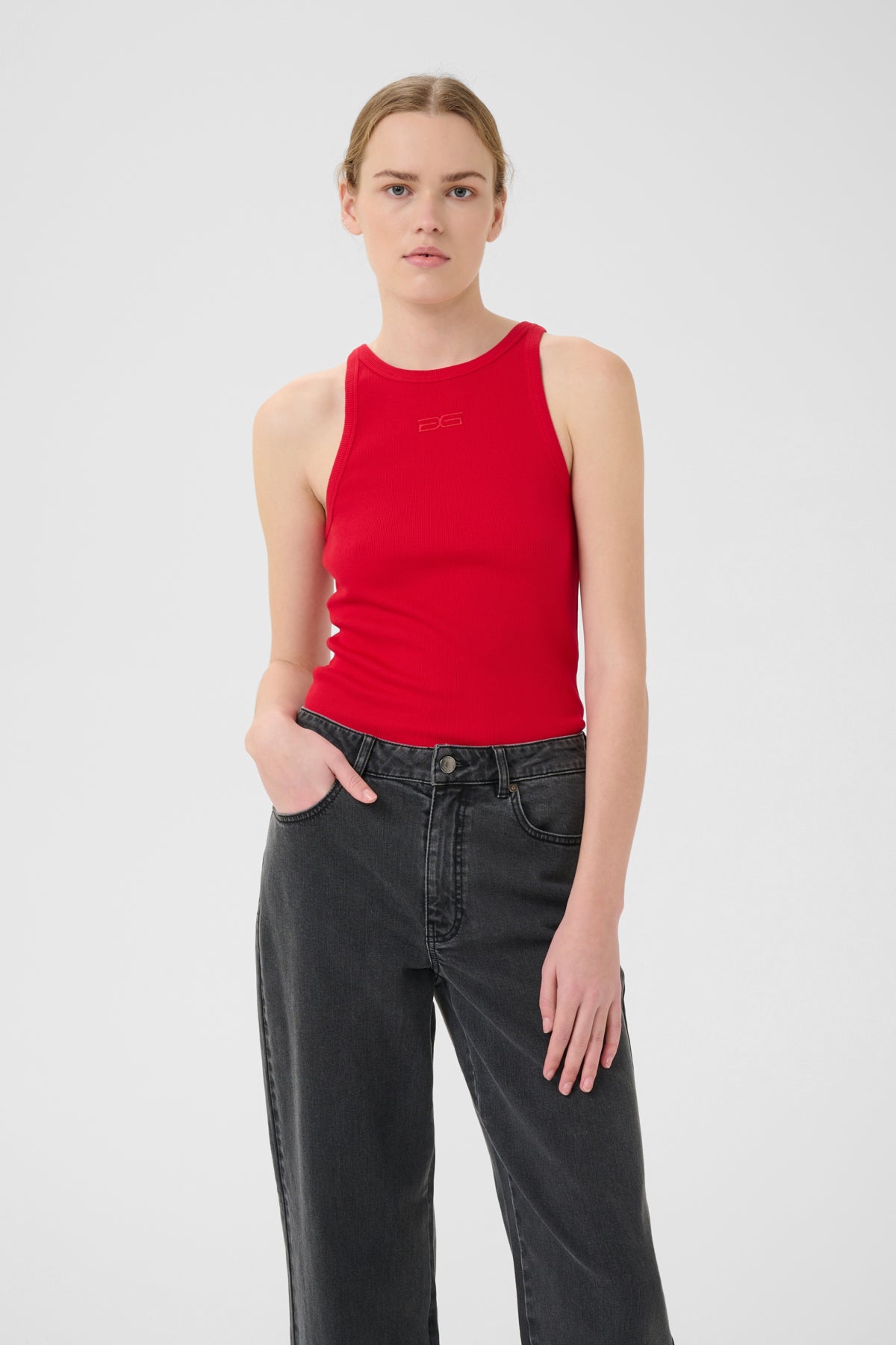 DrewGZ sl logo tank Chinese Red - 10909027